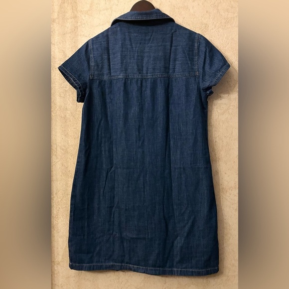 J Crew Factory Lace-up Denim  Mini Dress - Picture 4 of 7